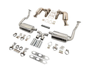 Full exhaust system for Porsche 987 / 987C in Stainless Steel - 3606008703, 3606109871, 3606109872, 99611110755, 99907507400